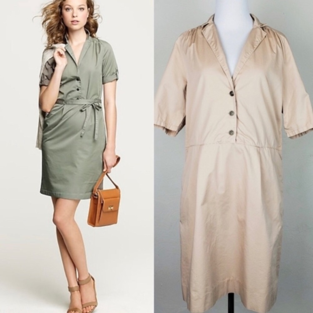 EUC J. Crew Andy blush t shirt tie dress 8